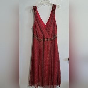 Signature by Robbie Bee size 16 red and brown dress